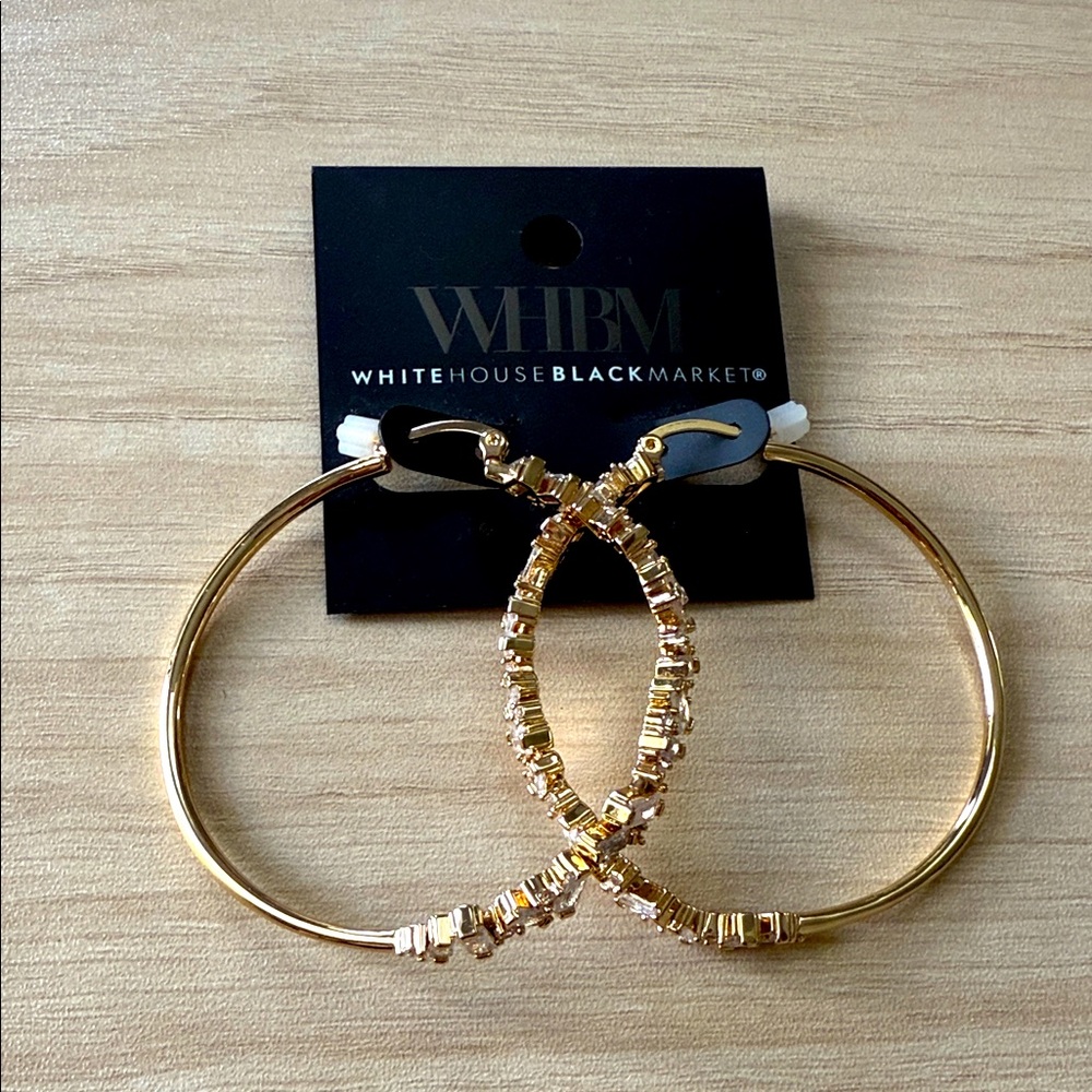 New WHBM hoop earrings